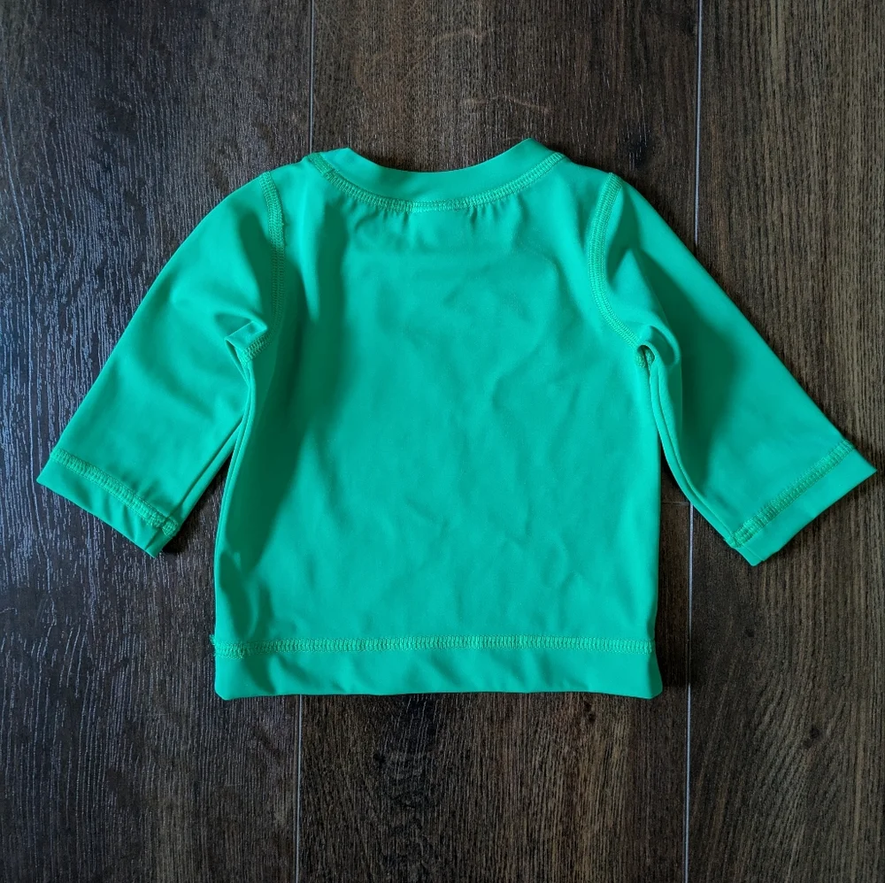 Hanna Andersson 0-3 Month Green Rash Guard 50 cm Preppy Oeko-Tex Swim Beach Pool